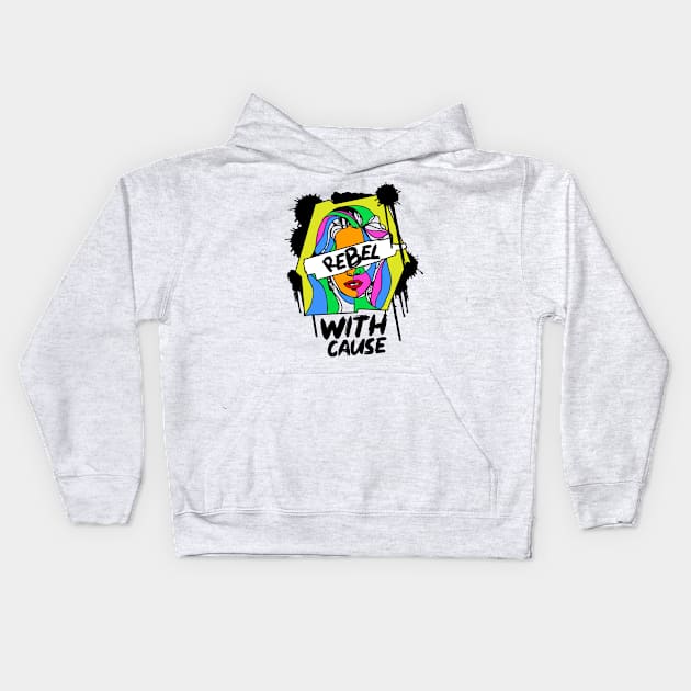 Rebel With A Cause Kids Hoodie by MarxMerch